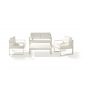 Комплект мягкой мебели Grattoni Capri алюминий, олефин белый, светло-серый Фото 5