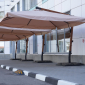 Зонт профессиональный KUPAVNA Консольный лиственница, металл, ткань оксфорд бежевый Фото 8