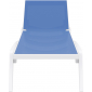 Шезлонг-лежак пластиковый Siesta Contract Pacific стеклопластик, текстилен белый, синий Фото 9