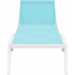 Шезлонг-лежак пластиковый Siesta Contract Pacific стеклопластик, текстилен белый, голубой Фото 12