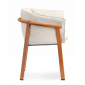Кресло металлическое с подушкой PEDRALI Lamorisse алюминий, ткань терракота, белый Фото 7