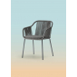 Кресло плетеное с подушкой PEDRALI Babila Twist сталь, роуп, ткань антрацит Фото 6