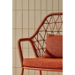 Кресло лаунж плетеное с подушкой PEDRALI Panarea сталь, роуп, ткань терракотовый Фото 9
