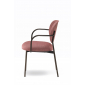 Кресло с обивкой PEDRALI Blume сталь, алюминий, ткань матовая бронза, розовый Фото 4
