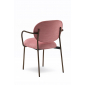 Кресло с обивкой PEDRALI Blume сталь, алюминий, ткань матовая бронза, розовый Фото 5