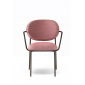 Кресло с обивкой PEDRALI Blume сталь, алюминий, ткань матовая бронза, розовый Фото 8