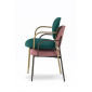 Кресло с обивкой PEDRALI Blume сталь, алюминий, ткань матовая бронза, розовый Фото 9