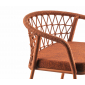 Кресло плетеное барное с подушкой PEDRALI Panarea сталь, роуп, ткань терракотовый Фото 10