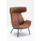 Кресло мягкое с подголовником PEDRALI Ila сталь, ткань оранжевый Фото 17