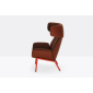 Кресло мягкое с подголовником PEDRALI Ila сталь, ткань оранжевый Фото 19