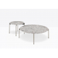 Столик кофейный PEDRALI Blume алюминий, сталь, искусственный камень серебристый, серый мрамор Фото 5