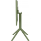 Стол пластиковый складной Siesta Contract Sky Folding Table 60 сталь, пластик оливковый Фото 12