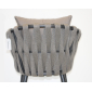Кресло плетеное с подушками Tagliamento Verona алюминий, роуп, акрил антрацит, темно-коричневый Фото 7