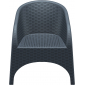 Кресло пластиковое плетеное Siesta Contract Aruba стеклопластик темно-серый Фото 16