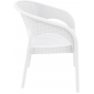 Кресло пластиковое плетеное Siesta Contract Panama стеклопластик белый Фото 12