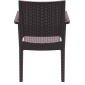 Кресло пластиковое плетеное Siesta Contract Ibiza стеклопластик коричневый Фото 14