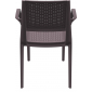 Кресло пластиковое плетеное Siesta Contract Capri стеклопластик коричневый Фото 9