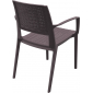 Кресло пластиковое плетеное Siesta Contract Capri стеклопластик коричневый Фото 11
