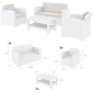 Комплект пластиковой плетеной мебели Siesta Contract Monaco Lounge Set стеклопластик, полиэстер белый Фото 5