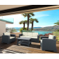 Комплект пластиковой плетеной мебели Siesta Contract Monaco Lounge Set XL стеклопластик, полиэстер антрацит Фото 10