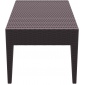 Столик пластиковый плетеный журнальный Siesta Contract Miami Lounge Table стеклопластик коричневый Фото 10
