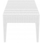 Столик пластиковый плетеный журнальный Siesta Contract Miami Lounge Table стеклопластик белый Фото 12
