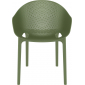 Кресло пластиковое Siesta Contract Sky Pro стеклопластик, полипропилен оливковый Фото 8