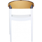 Кресло пластиковое Siesta Contract Carmen стеклопластик, поликарбонат белый, янтарный Фото 6