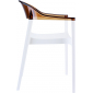 Кресло пластиковое Siesta Contract Carmen стеклопластик, поликарбонат белый, янтарный Фото 9