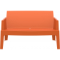 Диван пластиковый двухместный Siesta Contract Box Sofa полипропилен оранжевый Фото 7