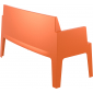 Диван пластиковый двухместный Siesta Contract Box Sofa полипропилен оранжевый Фото 8