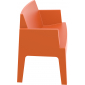 Диван пластиковый двухместный Siesta Contract Box Sofa полипропилен оранжевый Фото 9
