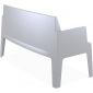 Диван пластиковый двухместный Siesta Contract Box Sofa полипропилен серебристый Фото 8