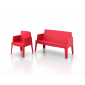 Диван пластиковый двухместный Siesta Contract Box Sofa полипропилен красный Фото 12