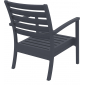 Кресло пластиковое Siesta Contract Artemis XL стеклопластик темно-серый Фото 11