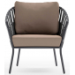 Кресло плетеное с подушками Aurica Бора-Бора алюминий, роуп, акрил коричневый Фото 3