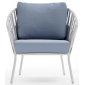 Кресло плетеное с подушками Aurica Бора-Бора алюминий, роуп, акрил голубой Фото 3