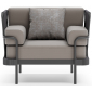 Кресло плетеное с подушками Aurica Мартиника алюминий, роуп, акрил серый Фото 3