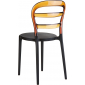 Комплект пластиковых стульев Siesta Contract Miss Bibi Set 4 стеклопластик, поликарбонат черный, янтарный Фото 11