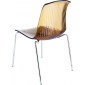 Комплект прозрачных стульев Siesta Contract Allegra Set 2 сталь, поликарбонат янтарный Фото 10