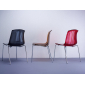 Комплект прозрачных стульев Siesta Contract Allegra Set 4 сталь, поликарбонат красный Фото 17