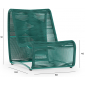 Кресло плетеное Aurica Бали алюминий, роуп зеленый Фото 2