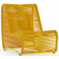 Кресло-шезлонг с пуфом Aurica Бали алюминий, роуп желтый Фото 4