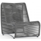 Кресло-шезлонг с пуфом Aurica Бали алюминий, роуп серый Фото 4