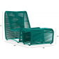 Кресло-шезлонг с пуфом Aurica Бали алюминий, роуп зеленый Фото 2