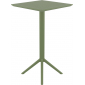 Стол пластиковый барный складной Siesta Contract Sky Folding Bar Table 60 сталь, пластик оливковый Фото 9