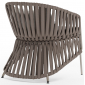 Кресло плетеное с подушками Aurica Леба алюминий, нержавеющая сталь, роуп, акрил коричневый, бежевый Фото 4