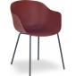 Кресло пластиковое PAPATYA Globe-K ML сталь, стеклопластик кирпично-красный Фото 1