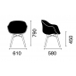 Кресло с обивкой PAPATYA Globe-K Wox Soft Iroko ироко, металл, ткань Фото 2