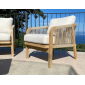 Кресло деревянное с подушками Tagliamento Ravona KD акация, роуп, олефин натуральный, бежевый Фото 30